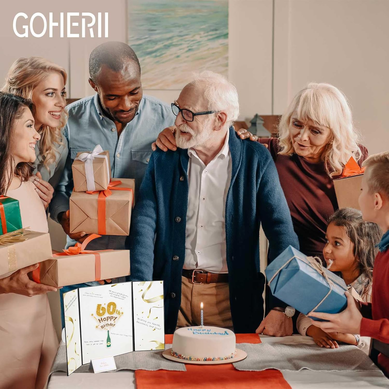 60th Birthday Party Decoration, 19.7" X 11.8" Large Signature Guestbook for 60th Happy Birthday Party, Birthday Gifts for Men - Cheers to 60 Years in Style Party Supplies Signing Card, Black - Image 3