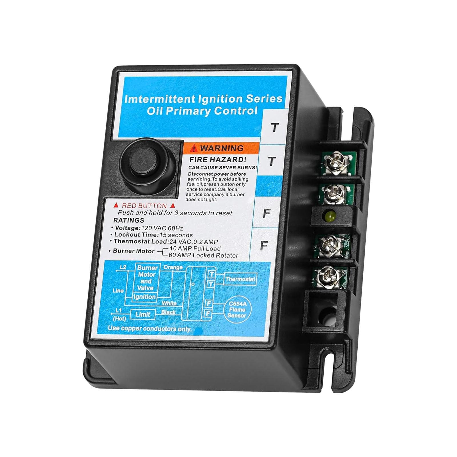 Msioytog Oil Burners Control Module ICM1503 Replacement Part Suitable for Safe and Efficient Heating Systems Oven Control Module Stove Lockout Device Replacement Part
