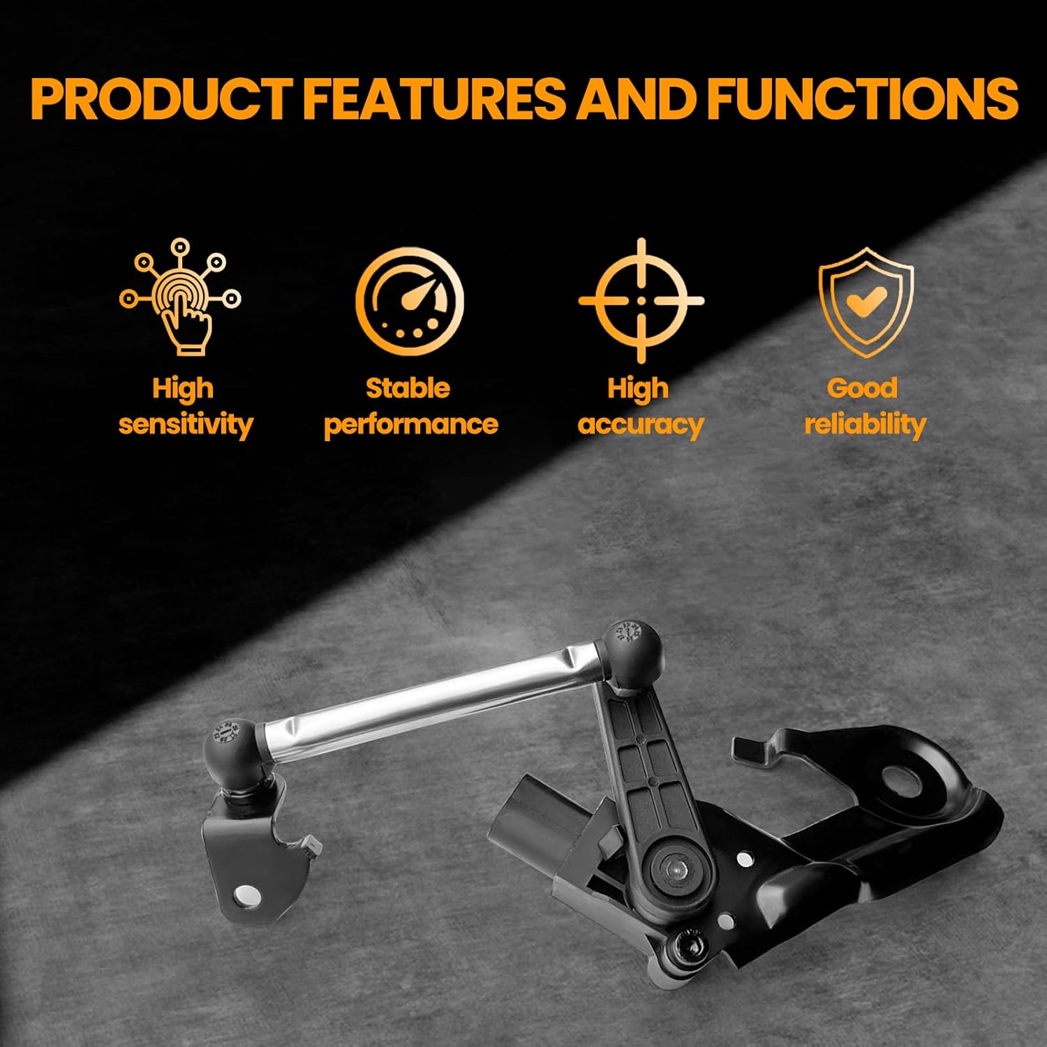 MILLISEC Rear Left Suspension Ride Height Level Sensor Compatible with 2011-2018 A6, A6 Quattro, A7 Quattro, Q5, S6, RS7, SQ5, Car Height Sensor OE Replace# 8R0941309C, 8R0941309E