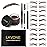 LAVONE Eyebrow Stamp Stencil Kit, Brow Stamp Trio Kit with Waterproof Eyebrow Pencil, Eyebrow Pomade, 20 Eyebrow Stencils, Dual-ended Eyebrow Brush and Sponge Applicator - Dark Brunette