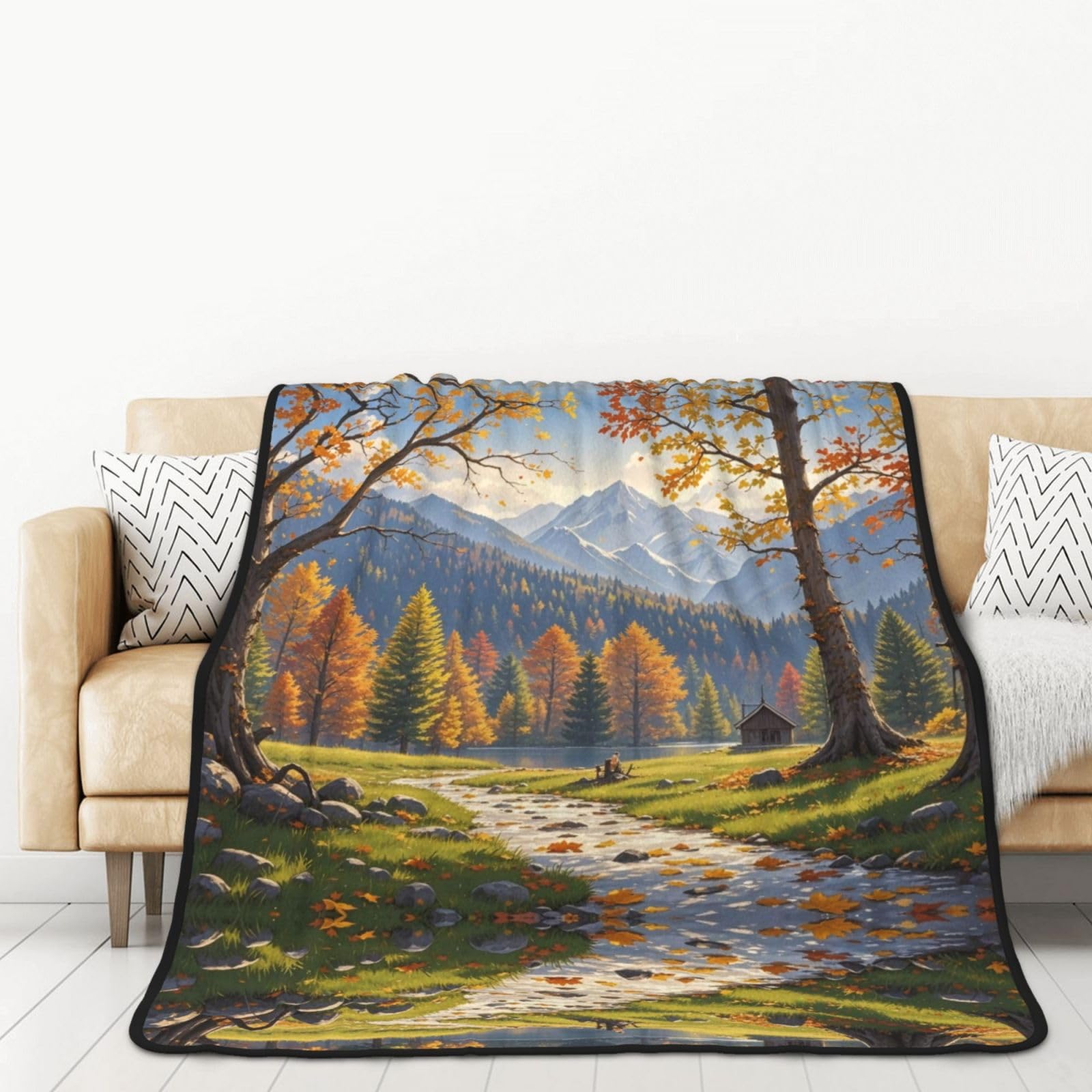 Couvertures lestées Autumn Whispers en flanelle pour des soirées cocooning au salon