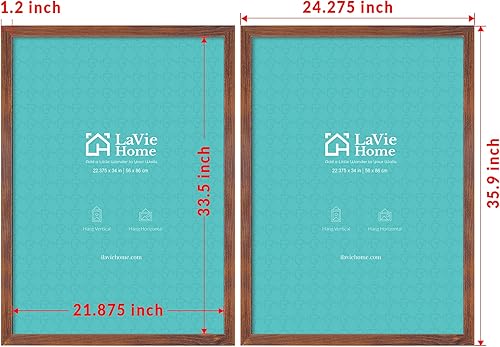 Vista 620 de LaVie Home - Portarretratos de 18 x 24 pulgadas, fotos de 16 x 20 pulgadas con paspartú, de 18 x 24 pulgadas sin paspartú, plexiglás pulido, Negro