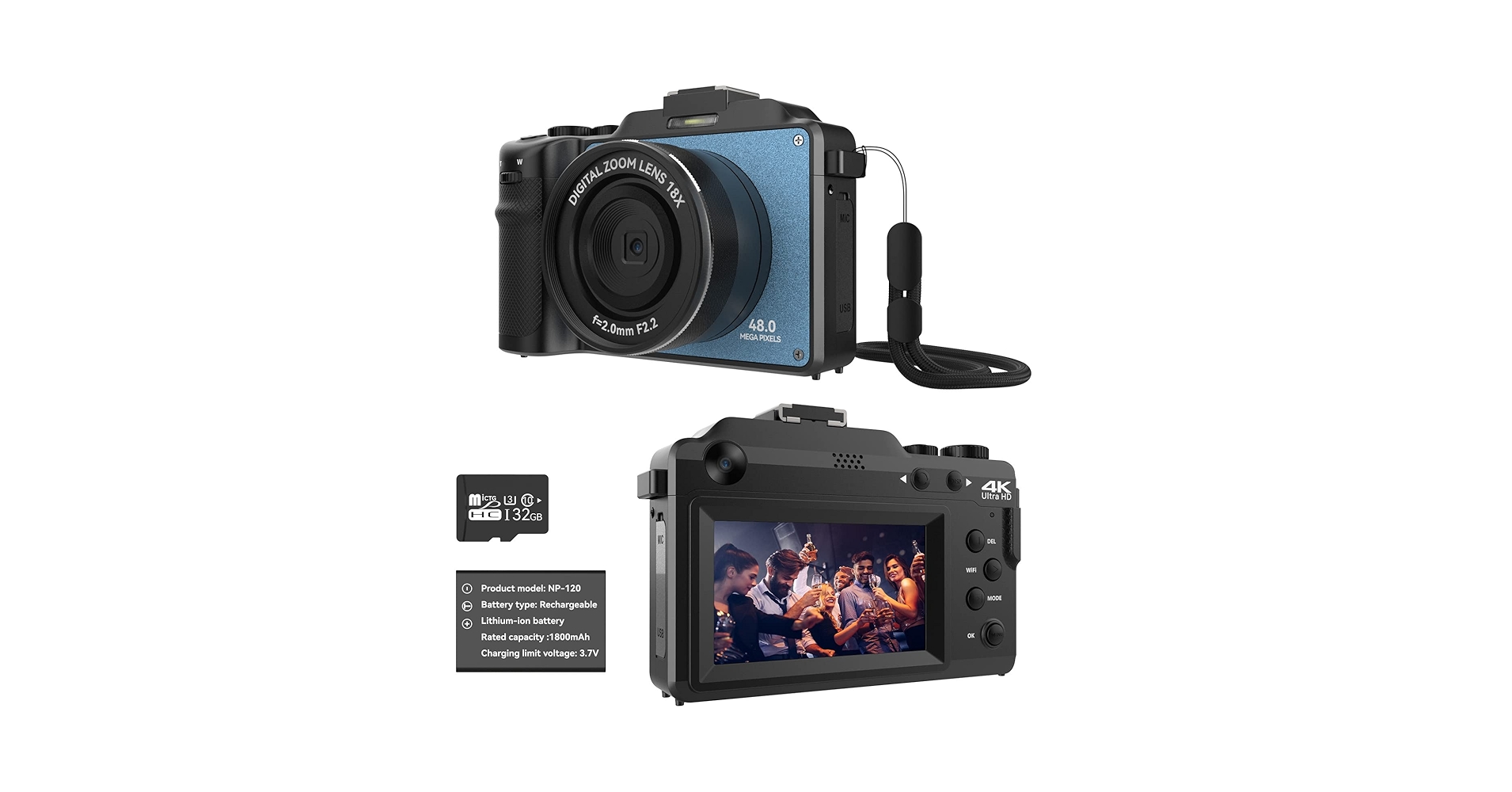 Amazon.com : 48MP Digital Camera for Photography,4K Camera with