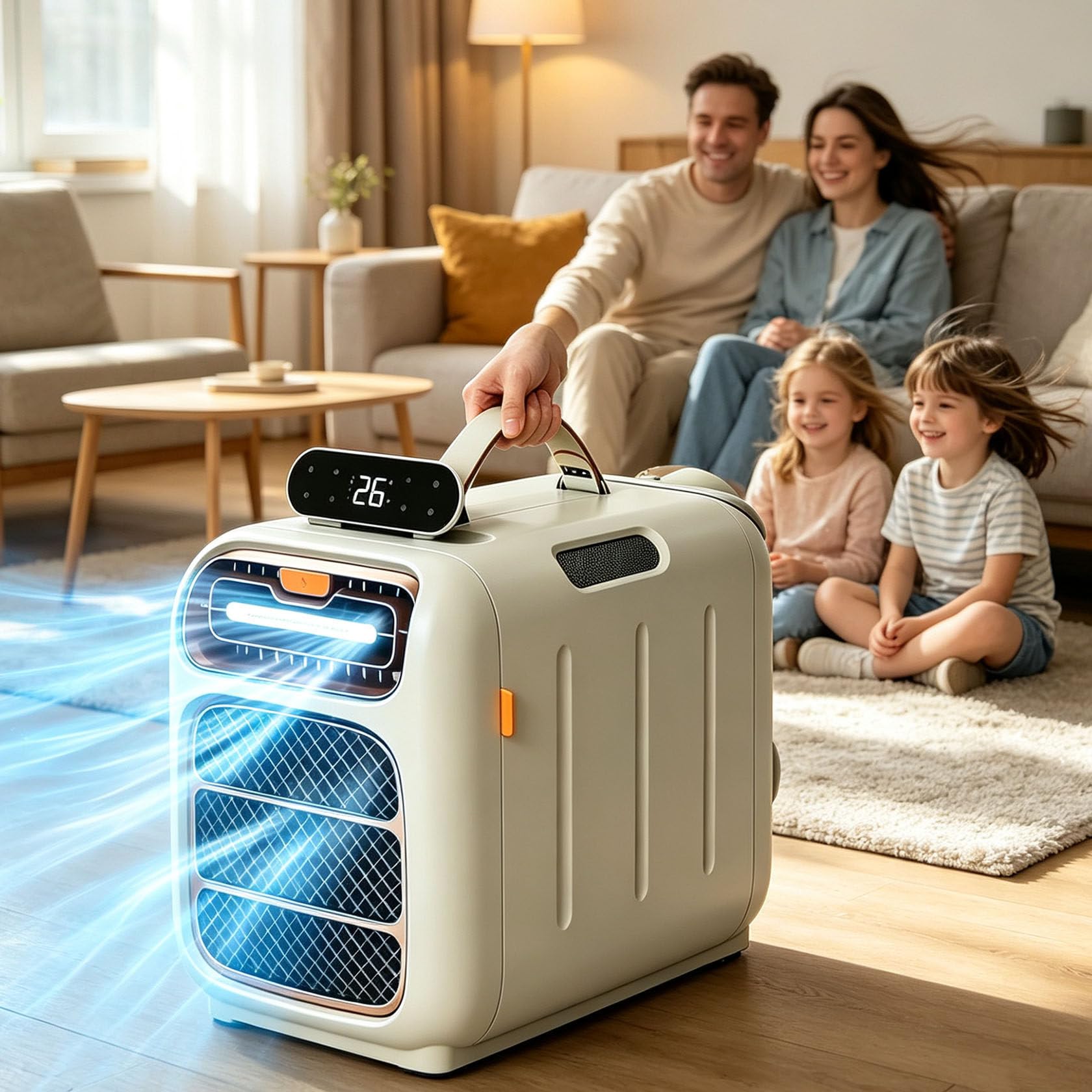 Zhixumm Multicolor Dual Hose 4700 Btu Portable Camping Air Conditioner & Heating