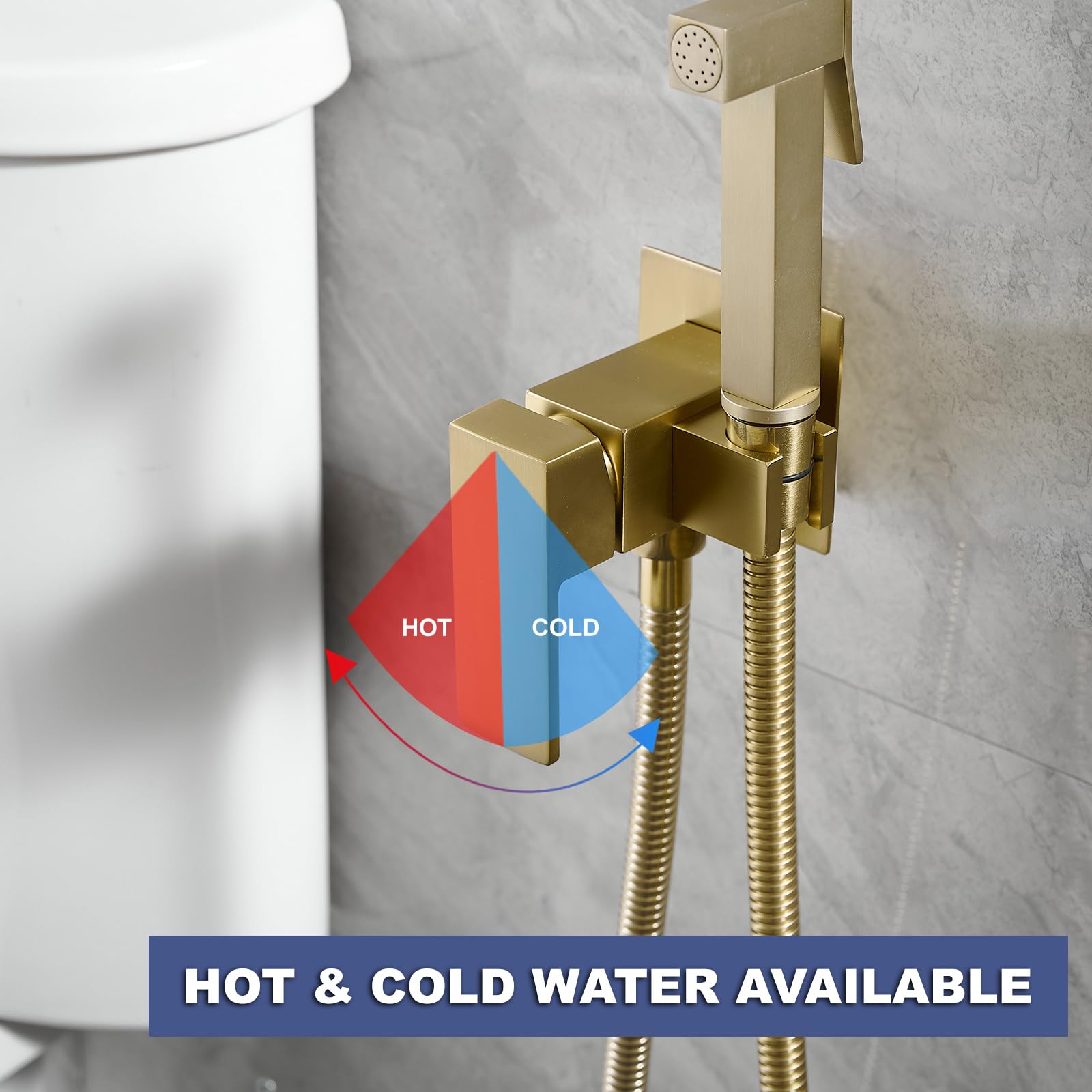 Wall Mounted Bidet Sprayer - Hot & Cold Water -3 Wall Mounted Bidet Sprayer - Hot & Cold Water -3
