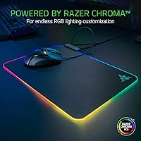 Vista 2 de Razer Firefly Hard V2 RGB Gaming Mouse Pad Customizable Chroma Lighting, Built-in Cable Management, Balanced Control & Speed, Non-Slip Rubber Base