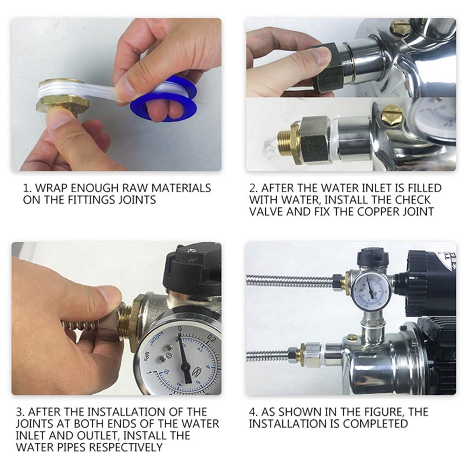 Bomba presurizadora de acero inoxidable, bomba autocebante automática doméstica, agua fría y caliente for grifo con conexión solar a la red para fábrica
