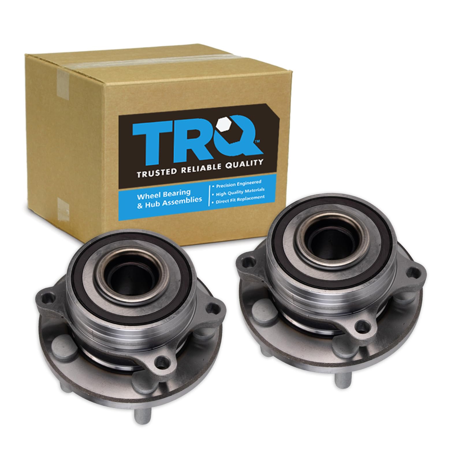 TRQ Front Left and Right Wheel Bearing and Hub Assembly Set 2 Piece