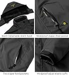 Men's Winter Ski Jacket Warm Fleece Waterproof Outdoor Mountain Hiking Windbreaker Hooded Snow Rain Coat