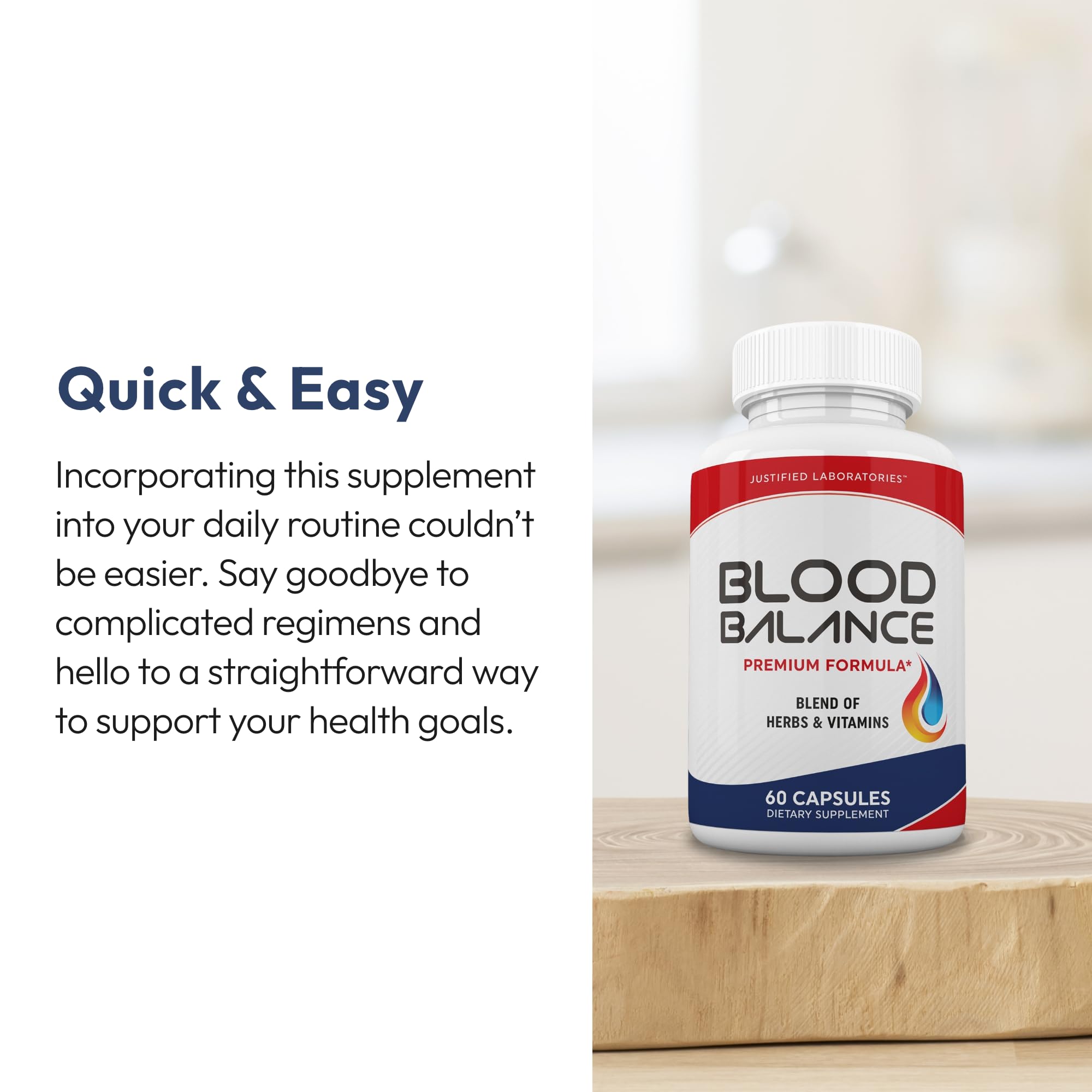 Justified Laboratories Blood Balance - 60 Capsules, Pack of 2 - Advanced Circulatory Support Formula with a Blend of Herbs & Vitamins - 60 Servings — Amazon image 4