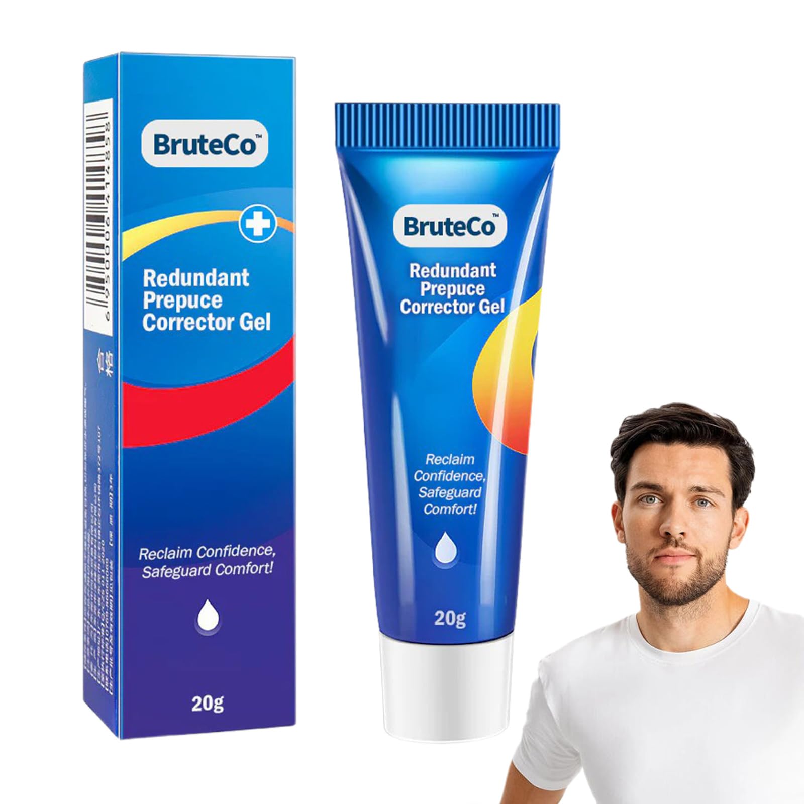 BruteCo Prepuce Corrector Gel - Moisturizes & Hydrates Excessive Foreskin, Increases Comfort (1 Pack)