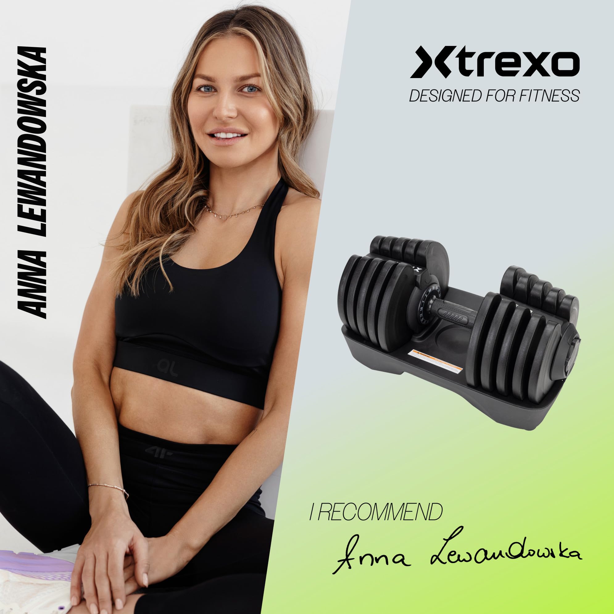 TREXO Verstellbare Hantel 18-40 kg Gewichtsregulierung mit Drehknopf Gewichte Hantel aus Eisen für Krafttraining Verstellbare Kurzhantel mit Ergonomischem Rutschfestem Griff
