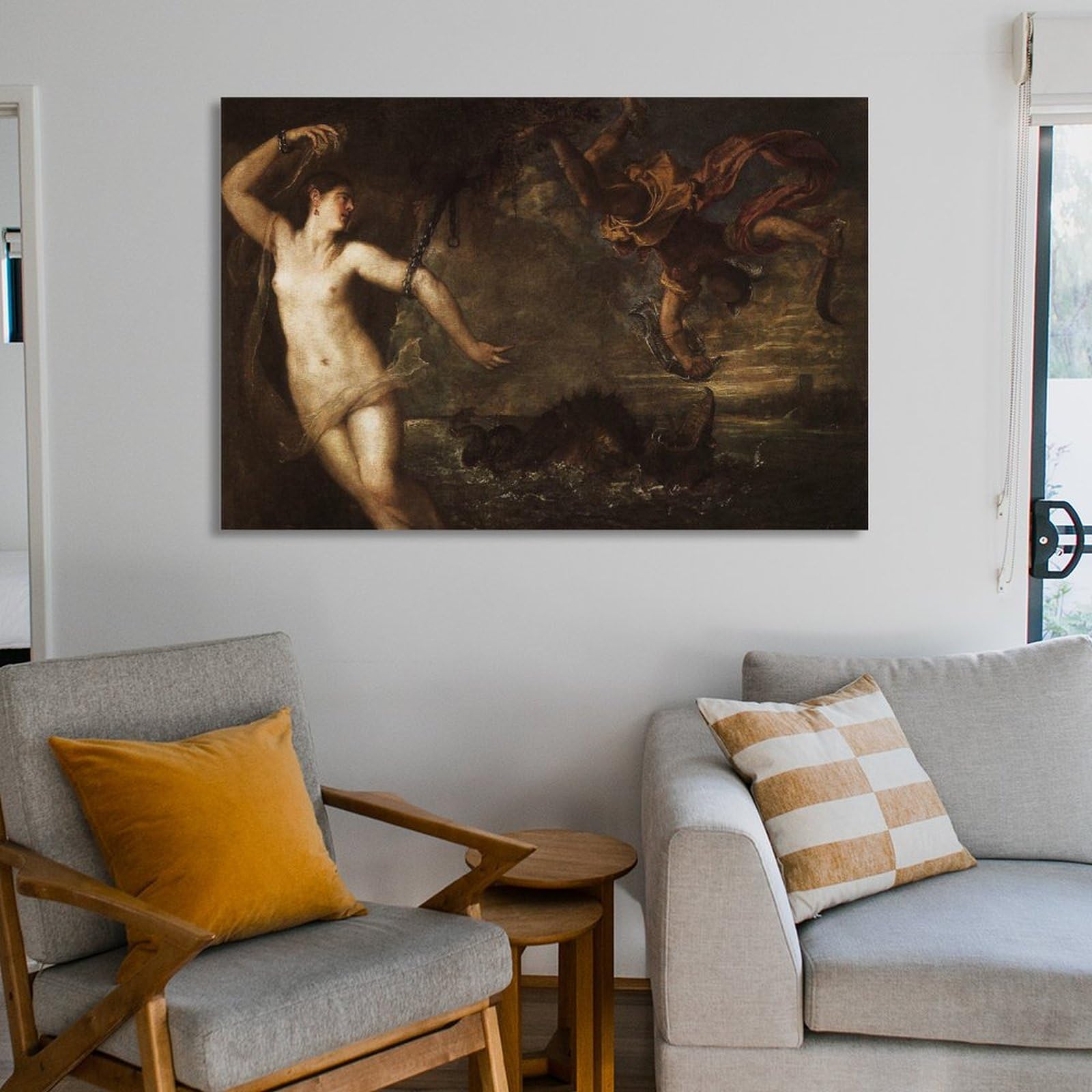 Amazon.com: Titian Perseus And Andromeda Painting On Canvas Wall