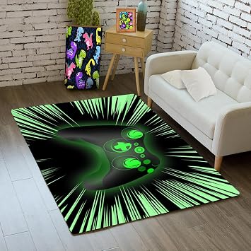 Gamer Rugs Controller Gamepad Carpets Game Rugs for Boys Gaming Bedroom Home Decor Mats 2x3