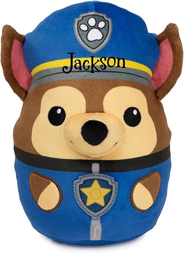 Miniatura 6 de Paw Patrol Toys  Peluche de personaje Squish sentado  Cachorro de rescate en regalos de recuerdo de uniforme (peluche de Rubble Squish)