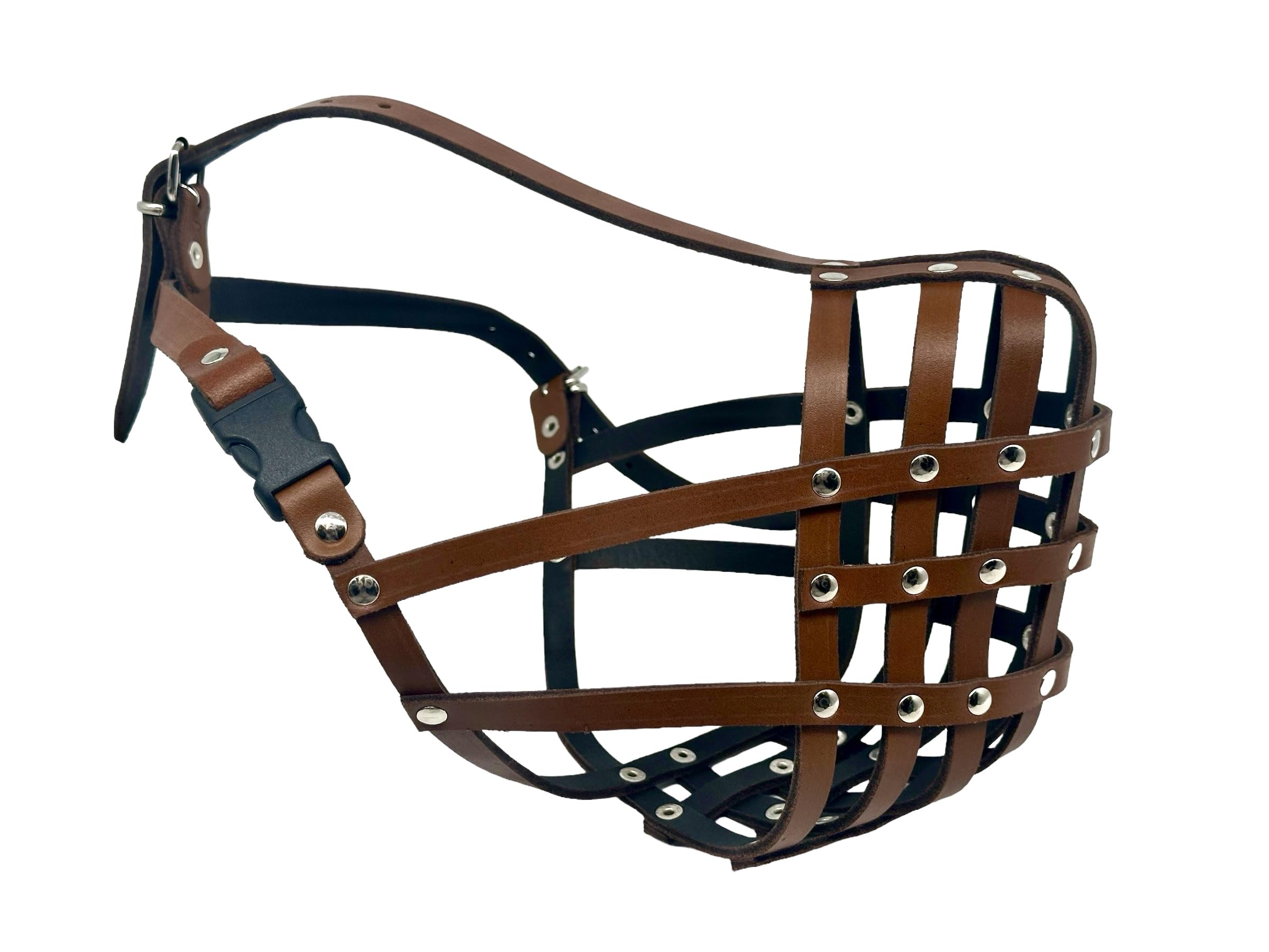Muselière pour chien en cuir véritable pour balade urbaine sereine