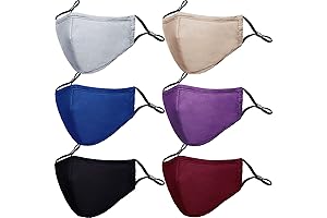 PAGE ONE Reusable Cotton Face Masks with Adjustable Strap