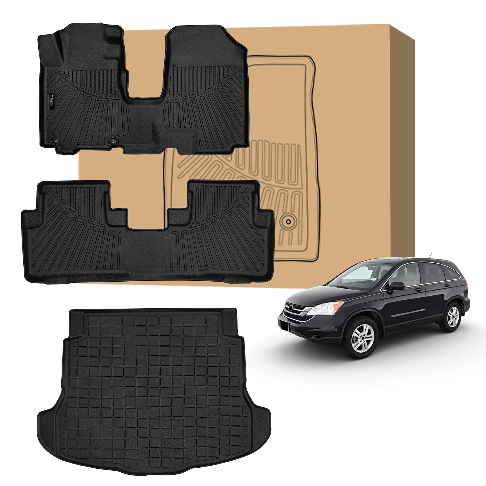 PELEUS Floor Mats for Honda CRV 2007-2011