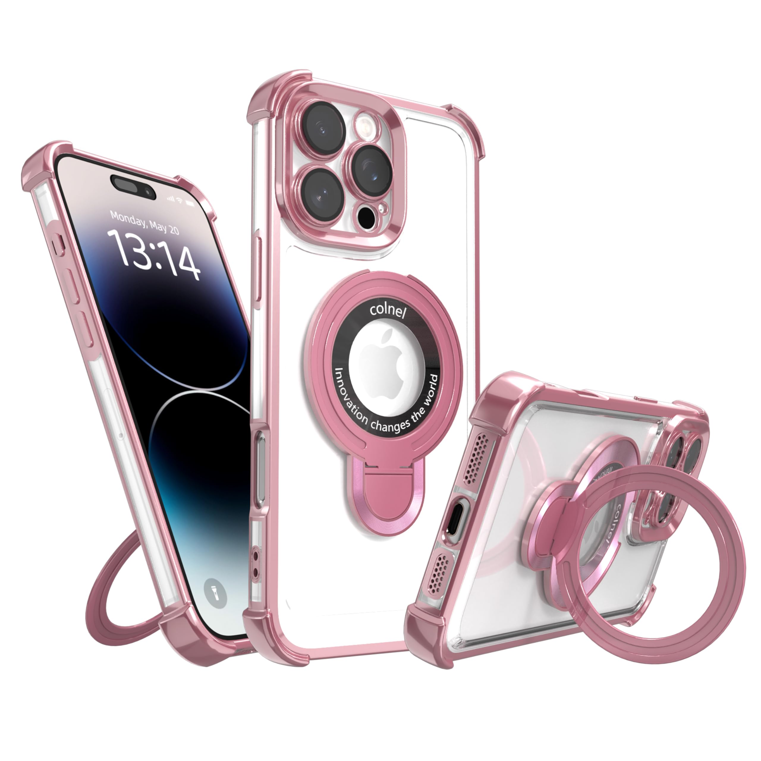 IAIYOXI for iPhone 11 Case with Strong Magnetic Ring Stand, Military-Grade Shockproof, 4 Airbag Corners Protective, Fit for MagSafe, Kickstand Phone