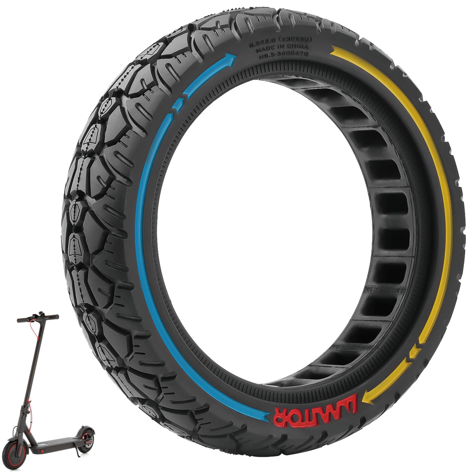 Pneu Pour Zero 9 Vsett 8 VOLOHAS Pneu Plein 8,5 X 3 8 1/2x3 Solide Pour Kukirin G2 Pro (ancienne Version), Zero 8/9/9 Pro, Vsett 8/9/9 , Kugoo Kirin X1 Pneu De Rechange