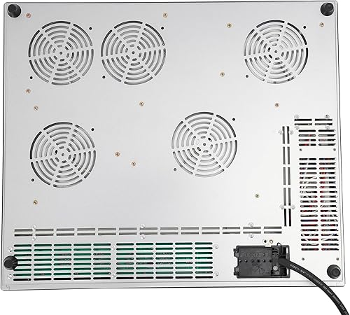 Miniatura 8 de Placa de cocina eléctrica de cerámica, 4 quemadores, 110 V, engranajes de potencia de fuego ajustables con pantalla LED y bloqueo de seguridad para