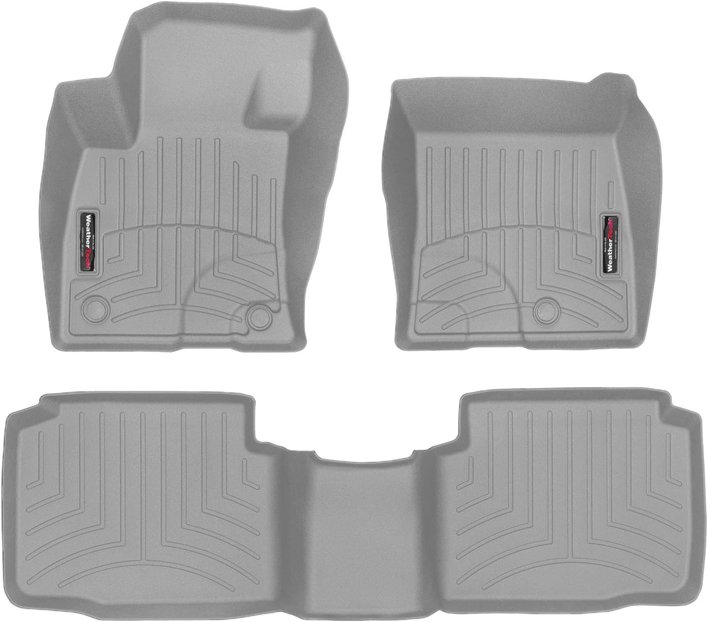 WeatherTech Custom Fit FloorLiners for Ford Escape, Escape, 1st & 2nd Row (441587-1-2), Black