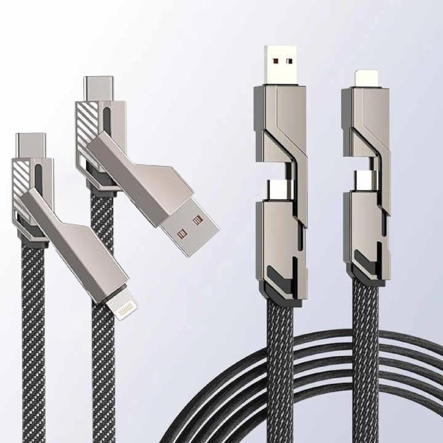 VIVUE 3 In 1 Charging Data Cable|100W Flexible Super Charging Cable|1.2 Mtr Line Length Rapid Charging Ninja Gadgets|Usb To Type C Pin,Android Pin,Ios Pin For Car Home Office,Multi-Colored (B0CNRV5CNL) Amazon Price History, Amazon Price Tracker
