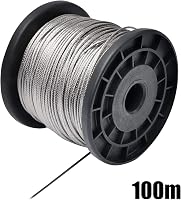 AIFUSI 100m Rozsdamentes Acél Kábel 1,5mm Repülőgépi Sodrott Vezeték 167kg Terhelhetőséggel 4