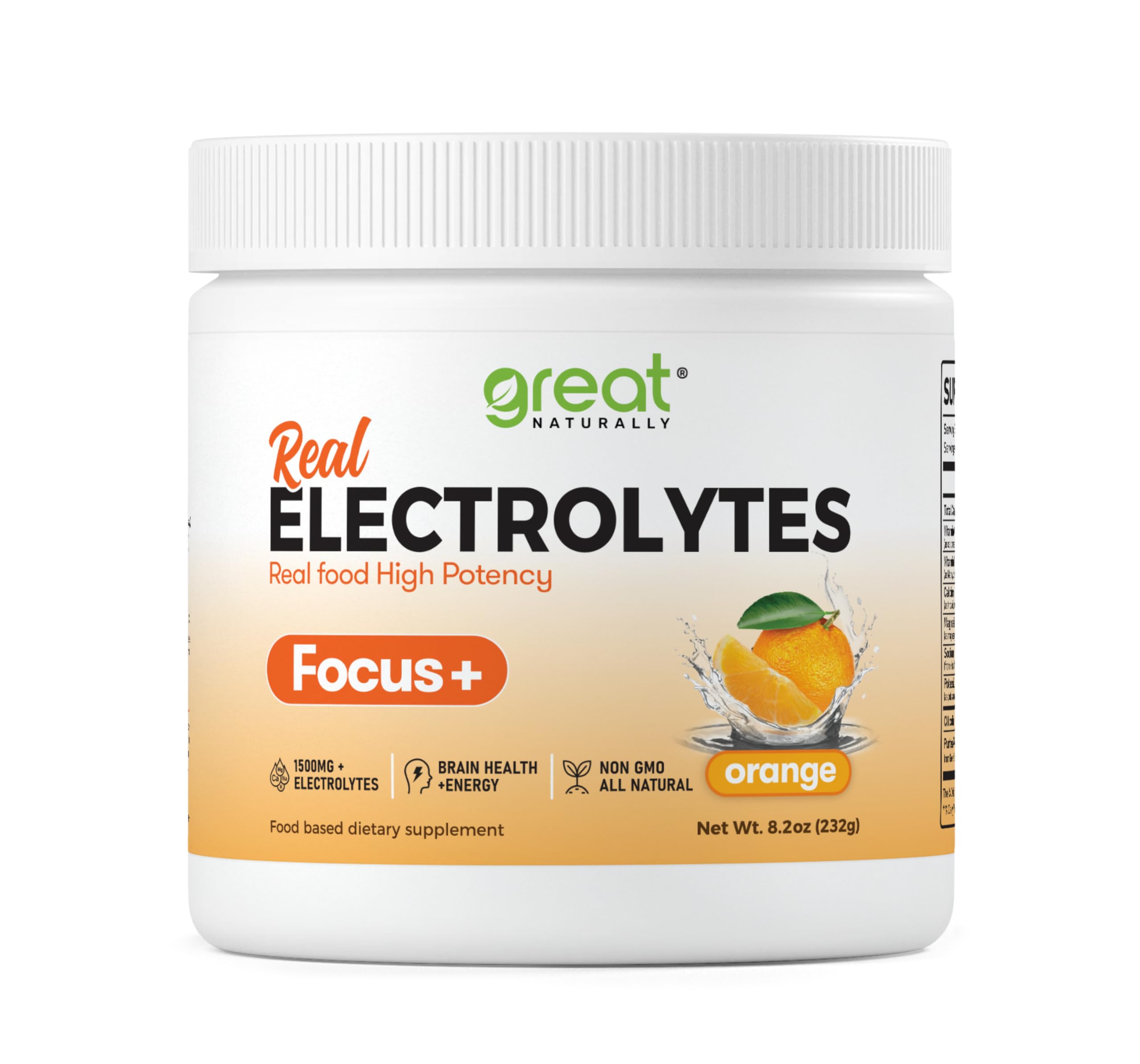 Amazon.com: Great Naturally Focus+ Orange Nootropic Electrolyte