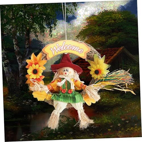 Miniatura 7 de 2 adornos colgantes de espantapájaros, guirnalda de espantapájaros, corona de Halloween, Acción de Gracias, decoración de fiesta