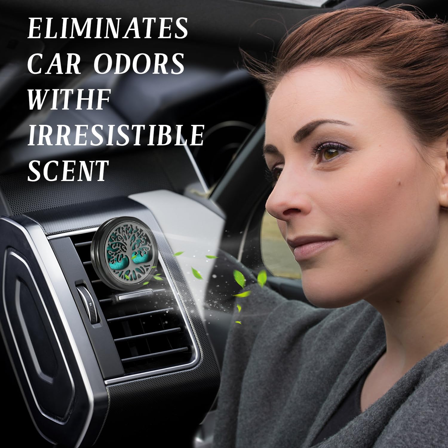Diffuseur De Voiture Aromathérapie En Acier Inoxydable Avec 10 Feutres - Désodorisant Élégant
