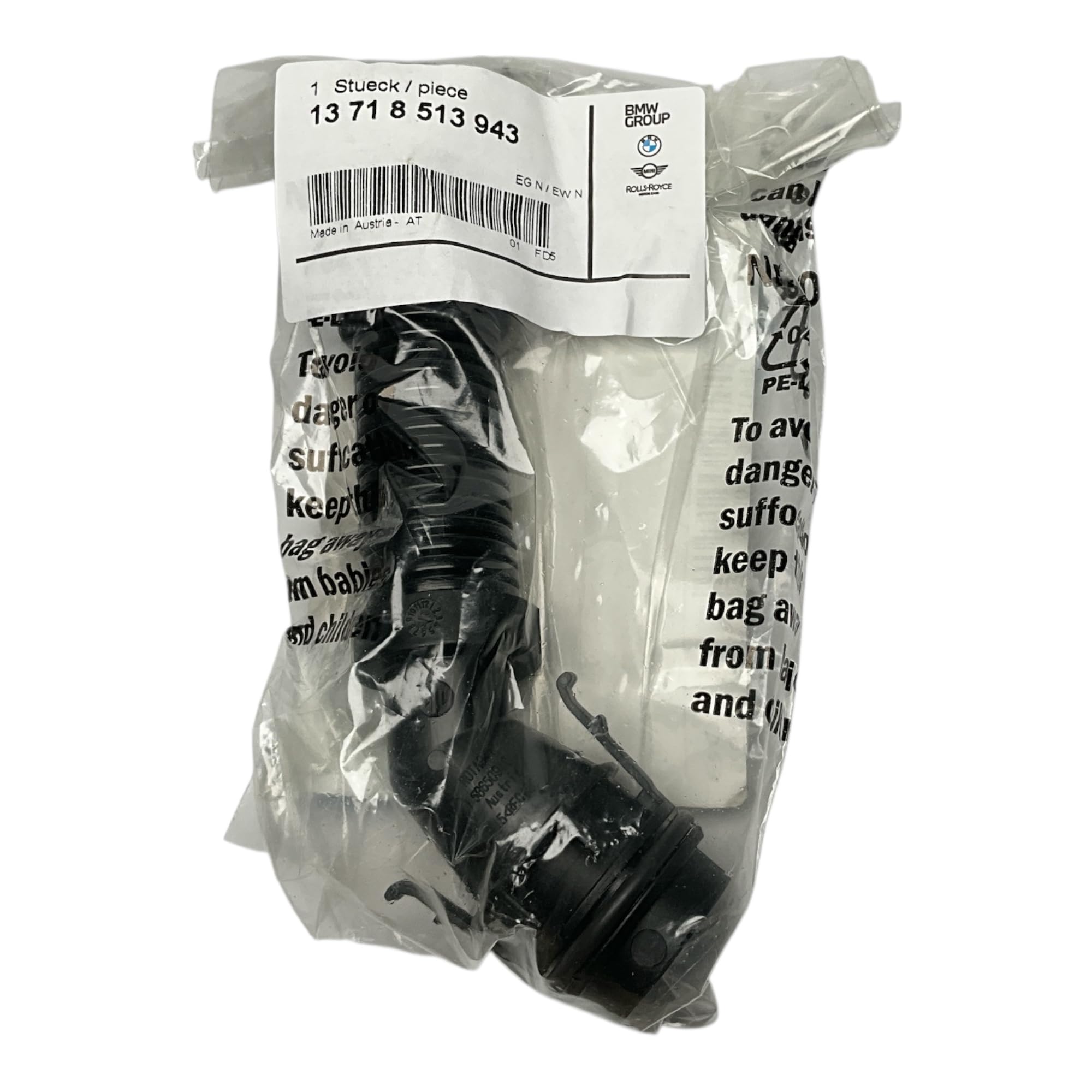 BMW Originale tubo di aspirazione dell'aria OEM 13718513943 per BMW F40, F44, F45, F46, F48, F39, MINI F54, F55, F56, F57, F60.