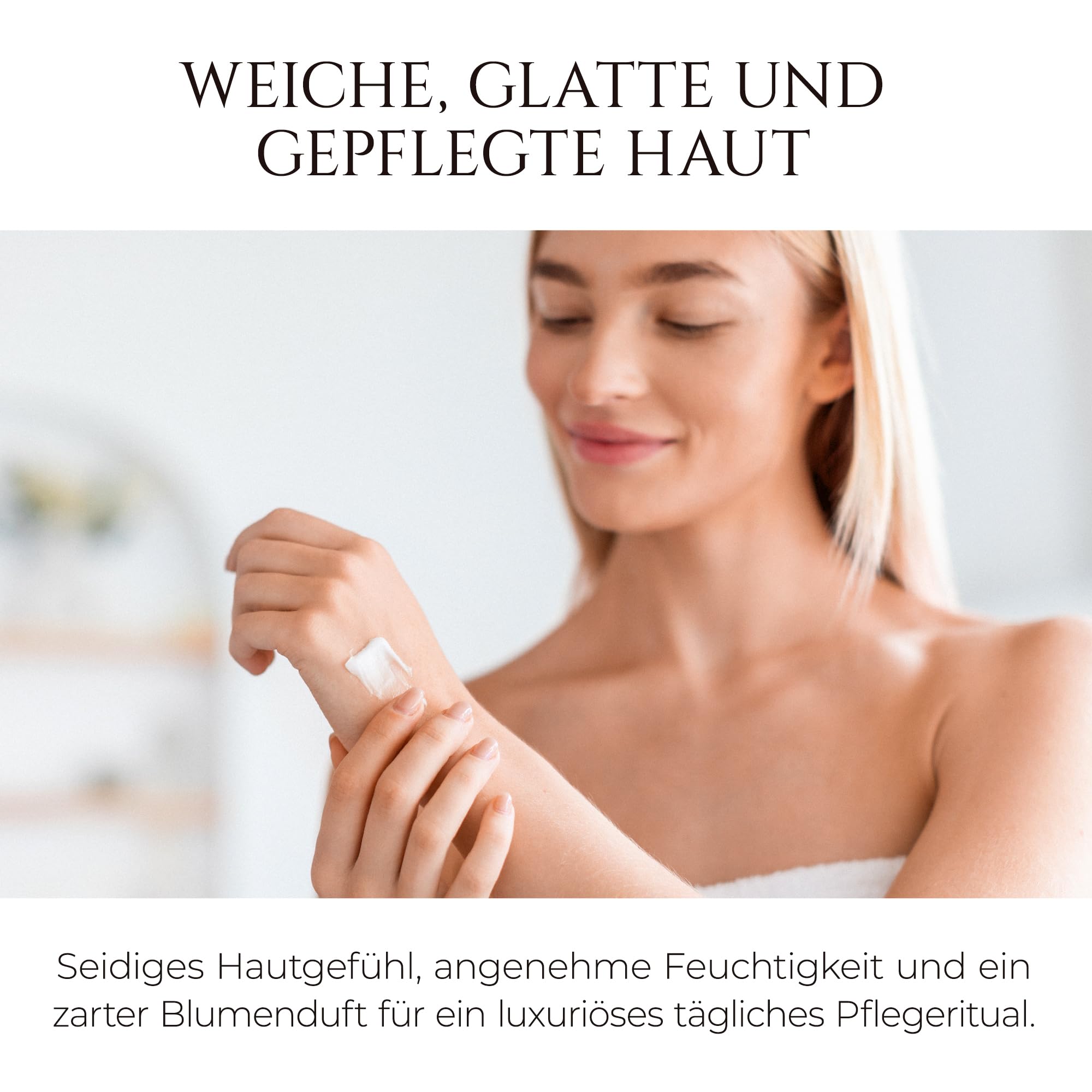 HADAT Calm Body Lotion - Feuchtigkeitspflege mit Kokosöl Aloe Vera Hanfsamenöl Schnell Einziehend für Weiche Glatte Haut Tägliche Pflege Luxuriöser Blumenduft, 300 ml