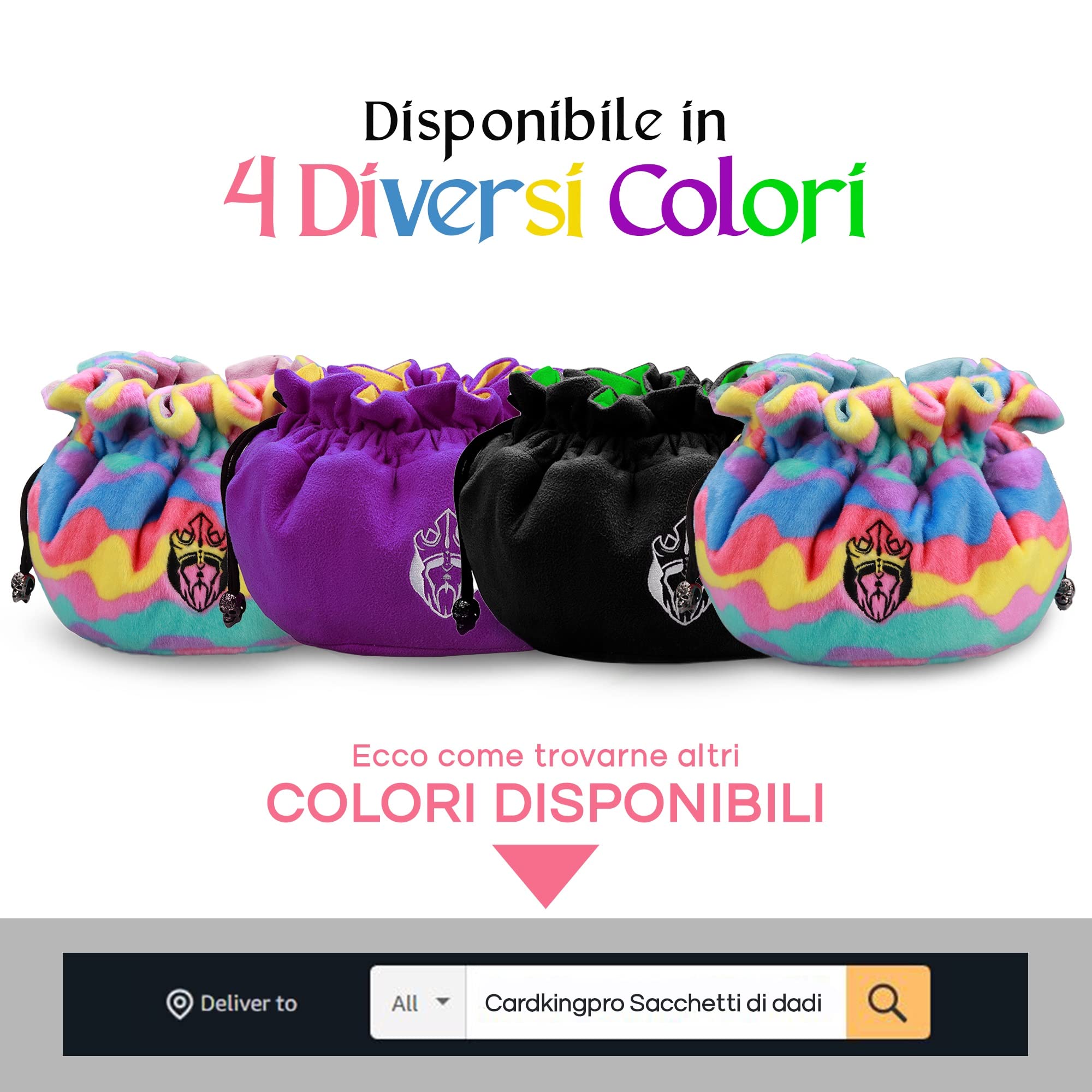 CardKingPro Immense - OCD Edition - Sacchetti per Dadi con 15 Tasche, Colore Nero e Verde, capacità Oltre 200 Dadi, Ideale per accumulatori di Dadi [Design Brevettato]