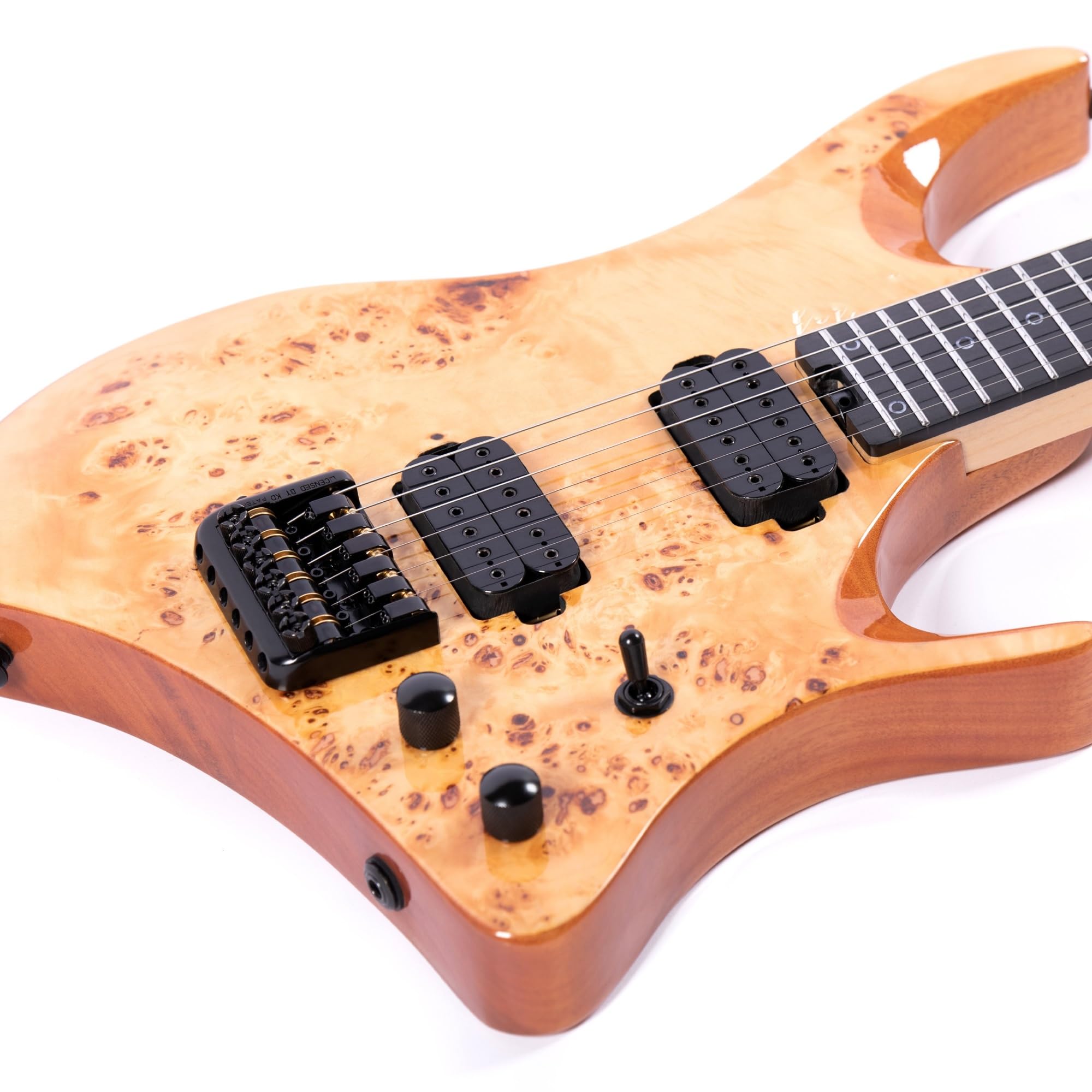Starter kit chitarra elettrica 6 corde senza testa Jazz chitarra elettrica (marrone)