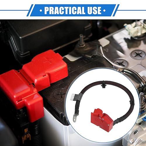Miniatura 2 de VekAuto Cable de terminal de batería positivo para automóvil compatible con BMW X7 2019-2023, fusible rojo de plástico duradero, cable de soplado,