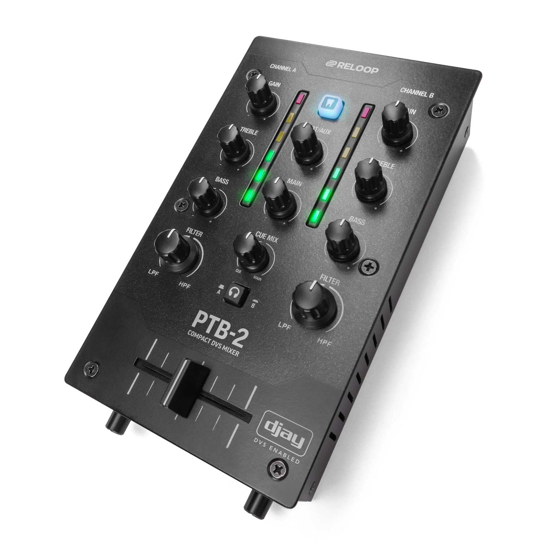 Reloop PTB-2 - Mixer DJ compatto e mobile 2+1 canali