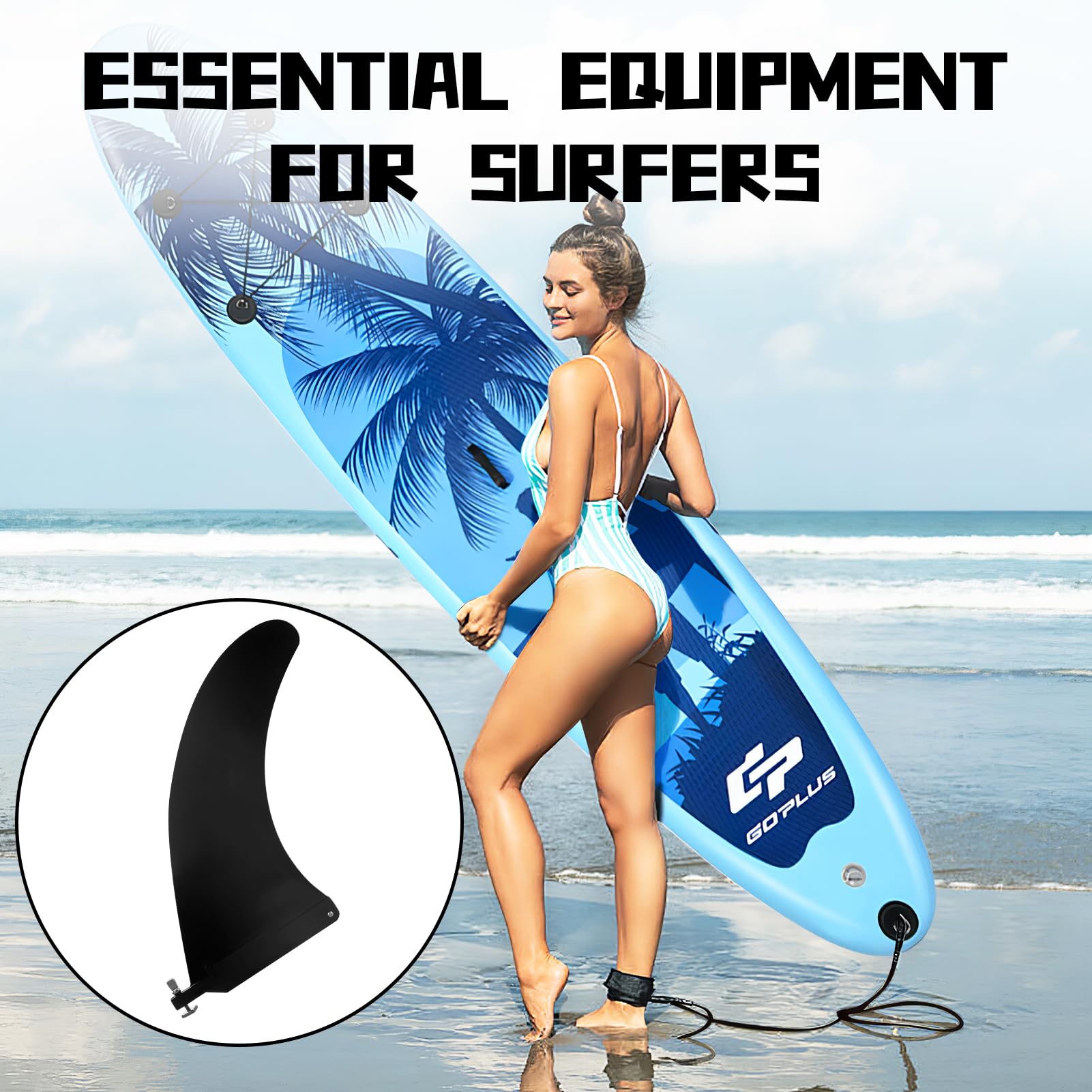 Aletas de Tabla de Surf Desmontables de Nylon Resistente,Estabilidad y Rendimiento Mejorado para Surfboards y Paddleboards