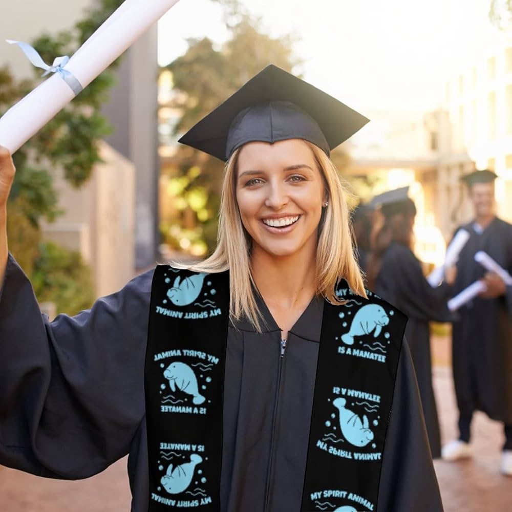 小物 shaggy design long stole Amazon.com: My Spirit Animal is A Manatee Unisex Graduation