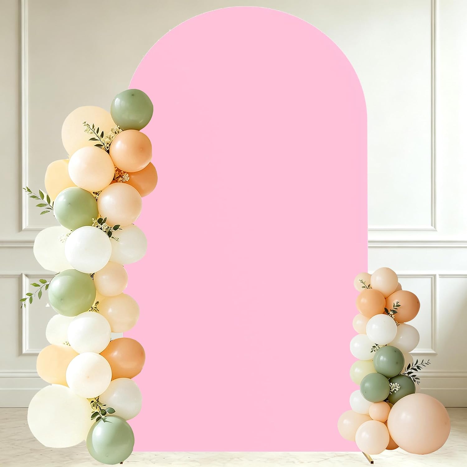 6.6FT Spandex Arch Backdrop Stand Covers,Beige