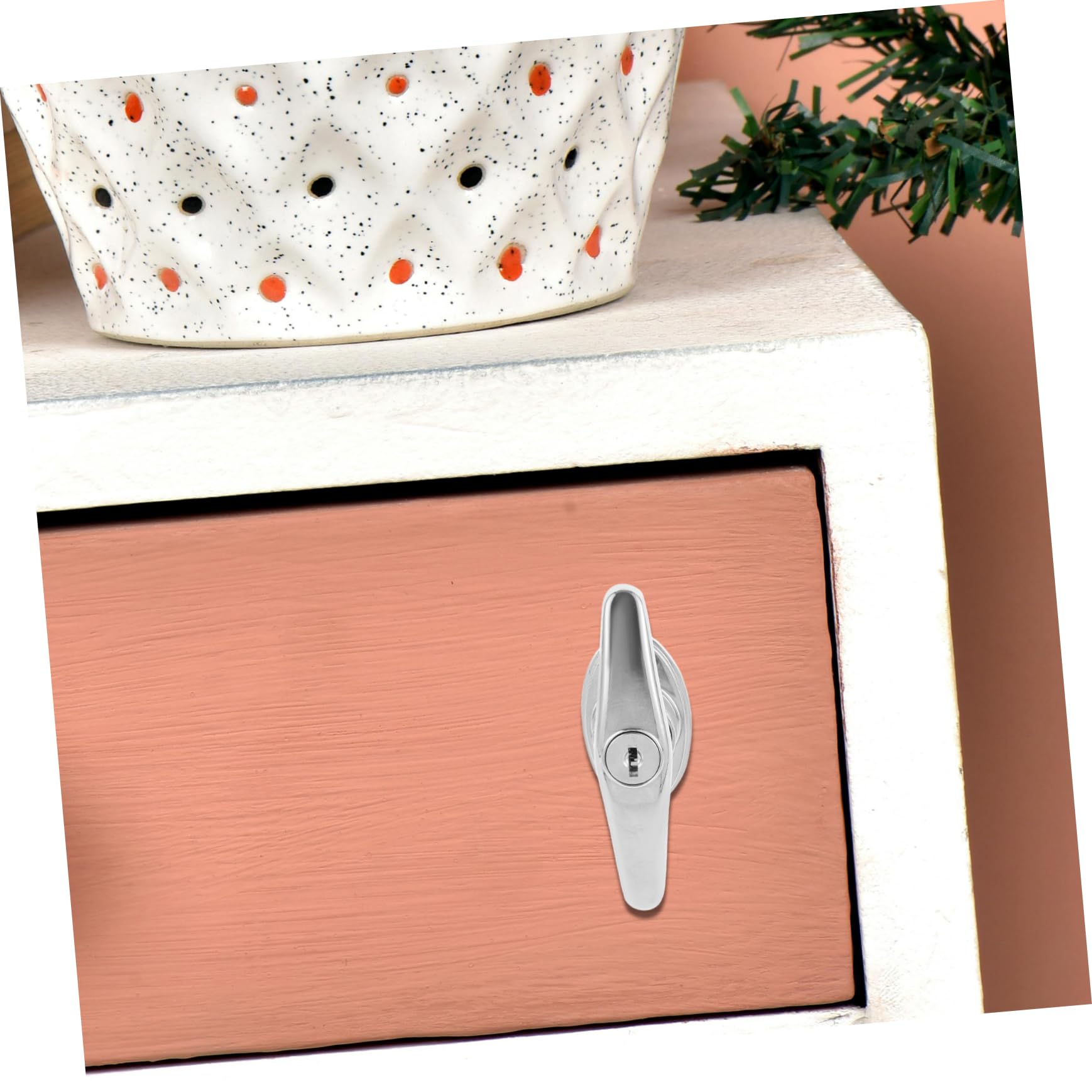 DOITOOL 3 Set Serratura Maniglia Porta Armadio Elettrico Serratura Della Maniglia Della Porta Cassetta Degli Attrezzi Serratura Del Cassetto Chiavistelli Chiave Kit Silver Lega Di Zinco