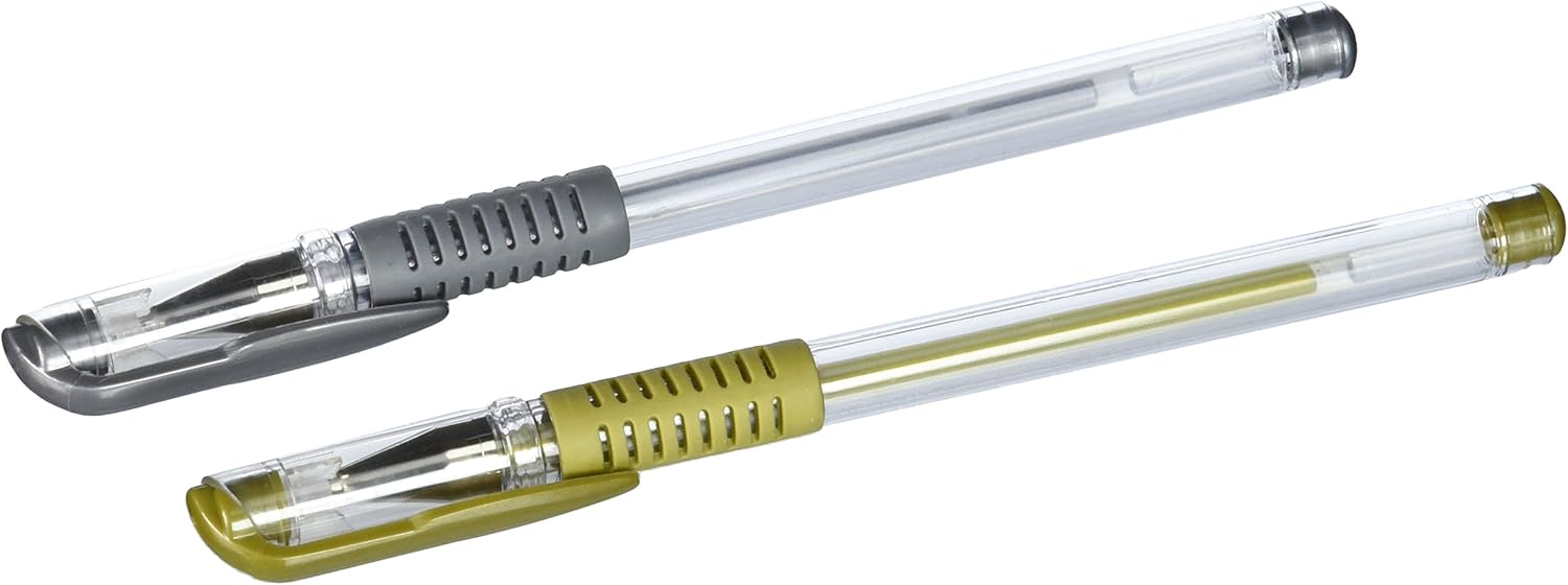 Multicraft Imports Scrapbook Gel Pens 4/Pkg, Gold & Silver