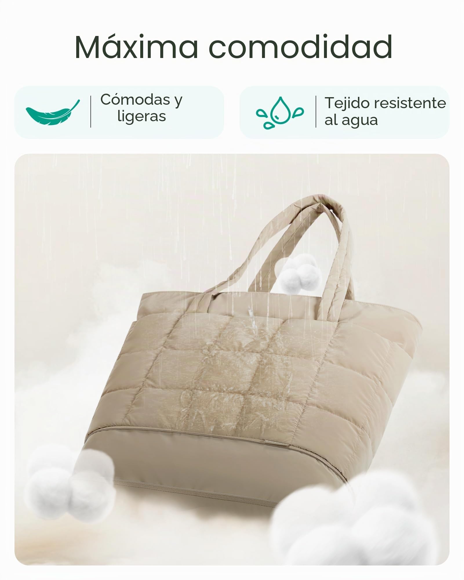 bagsmart Bolso de mano para mujer, grande, ampliable, bolsa de viaje, bolsa de viaje, impermeable, bolsa de clínica, bolsa de deporte, bolsa de mano hinchable, equipaje de mano con cremallera para