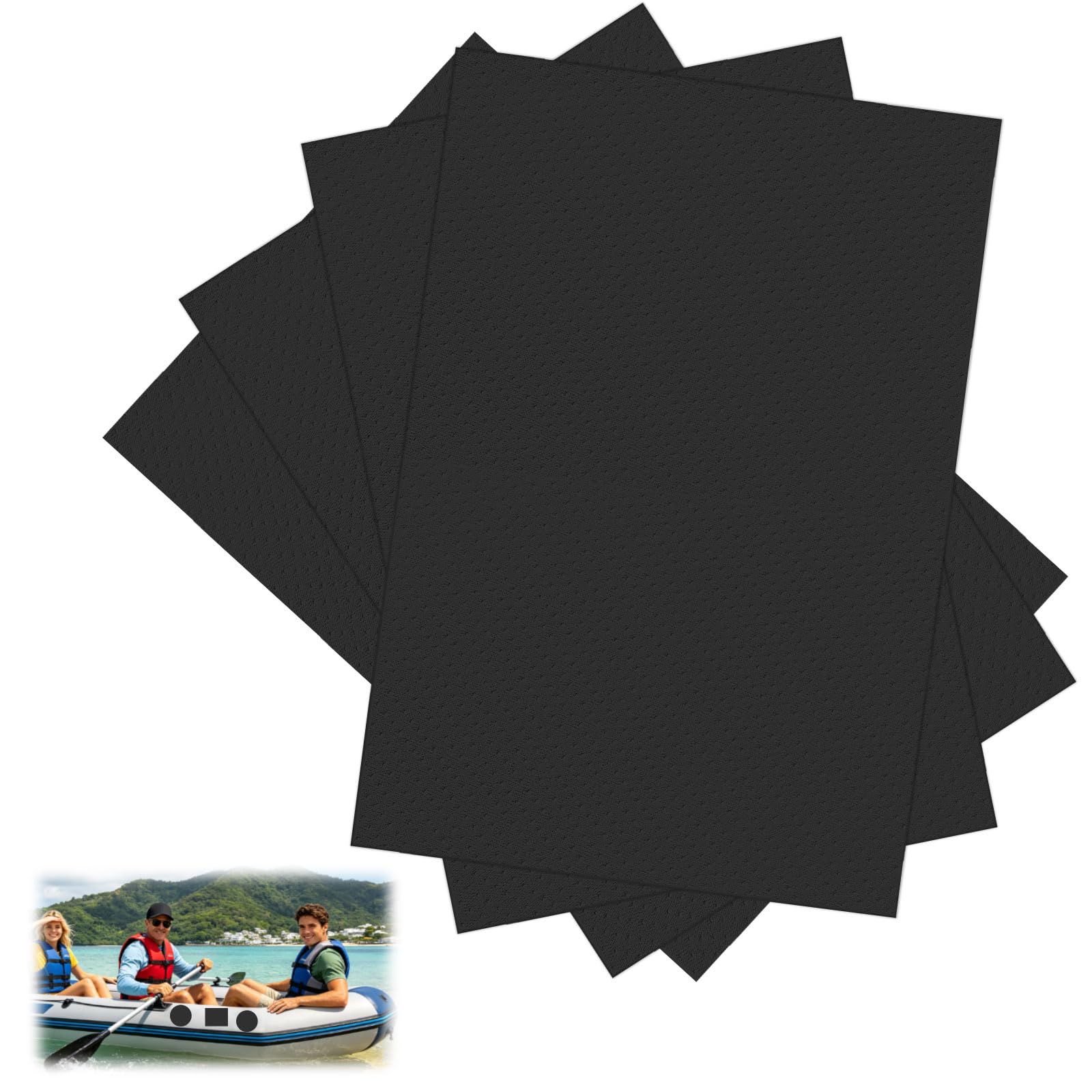 Parche de Reparación de PVC Impermeable, 4 Piezas, para Kayak, Bote Inflable, Canoa