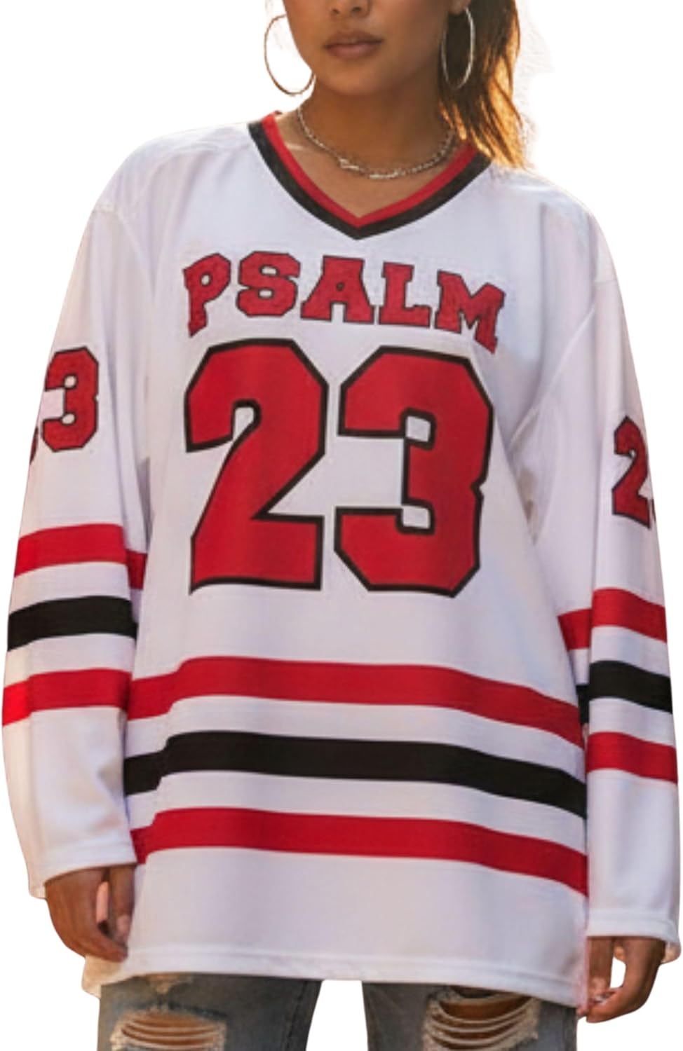 Psalm 23 Hockey Jersey, Christian Jesus Bible Verse Psalm 23 Shirt
