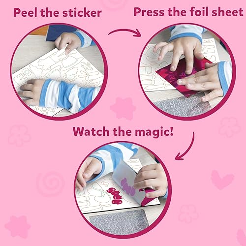 Miniatura 4 de Skillmatics Foil Fun - Vestir, arte sin desorden para niños, kits de manualidades y suministros, actividad creativa de bricolaje, juguetes de viaje,