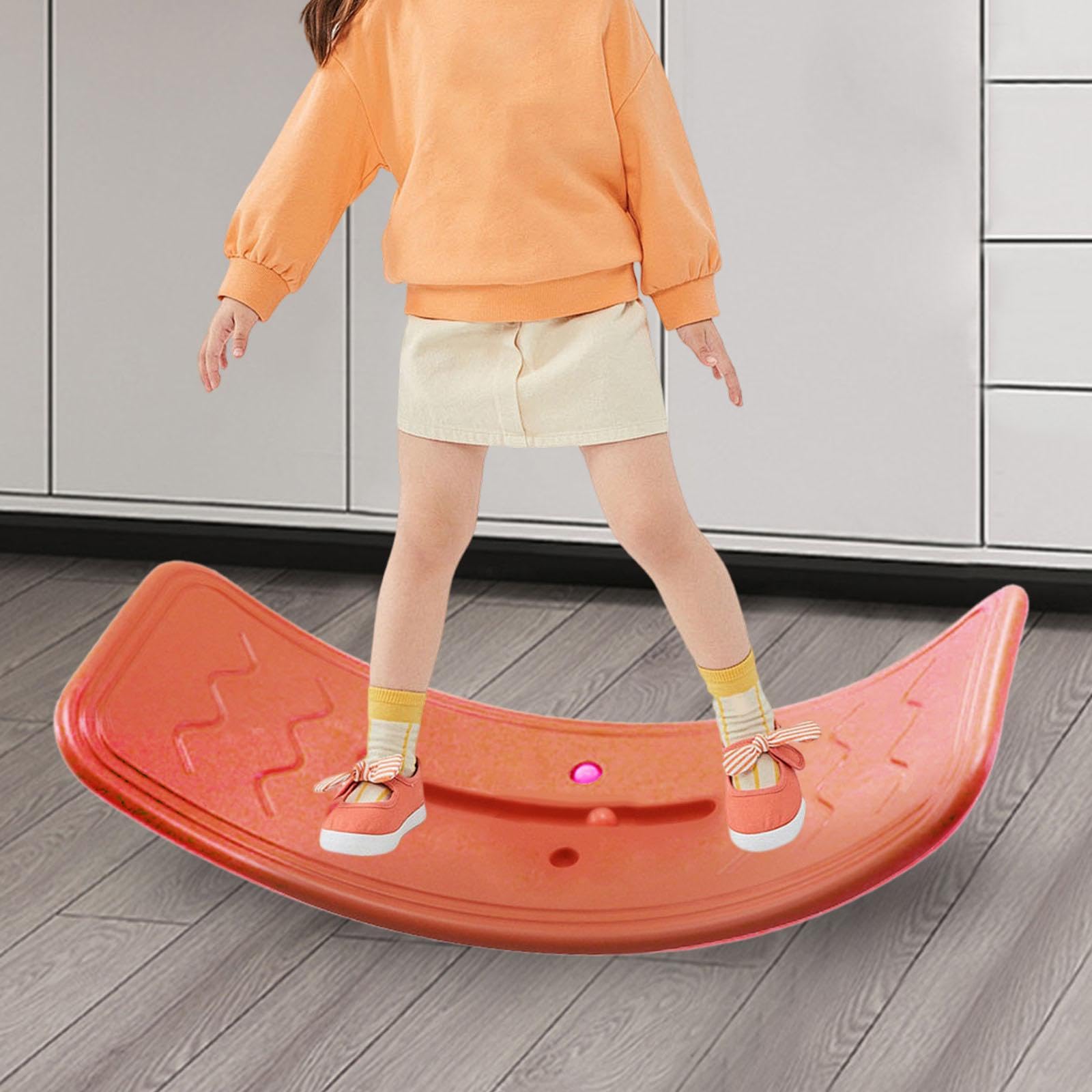 Balance Board für Kinder, Wackelbrett, Gebogen, 90 cm Lang, Koordinationstraining, Tragbares Balance Trainingsgerät
