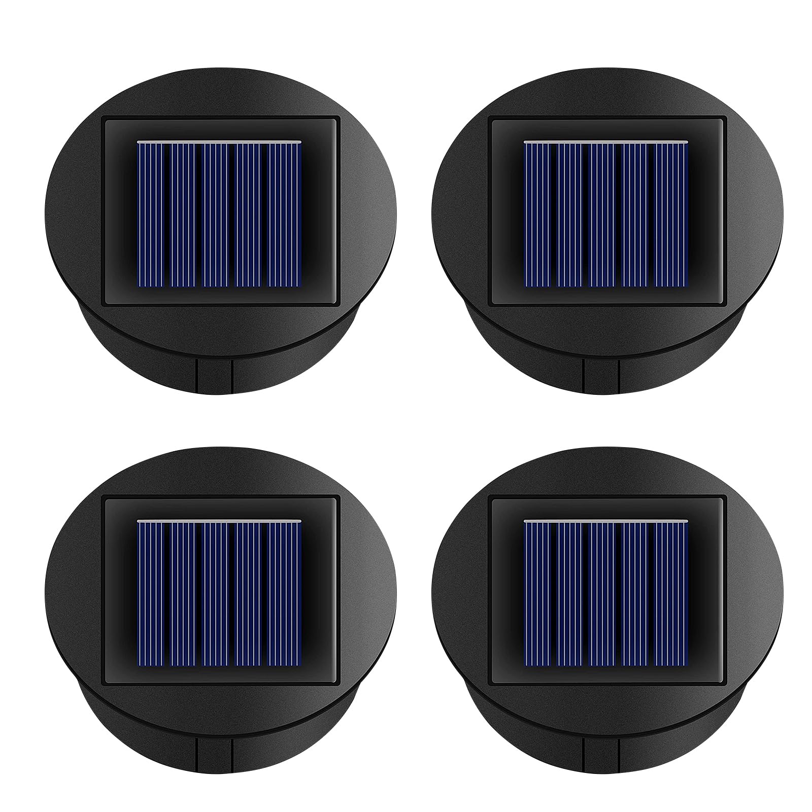 Solarleuchten Ersatz, Diealles Shine 4 Stück LED Warmweiß Licht Solardeckel für Gläser,Wasserdicht Solarleuchten Ersatzteile 8cm Solarlampen Ersatz für Solarlampen Laterne Deckel Garten