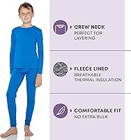 Vista 12 de Rocky Ropa interior térmica para niños, ropa interior larga para niños, capa base para clima frío/esquí Jade