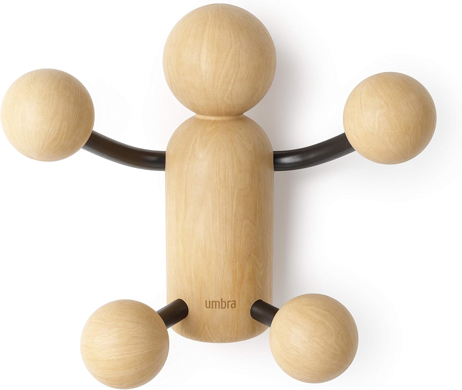 Umbra Woody Wall Hook,Black/Natural